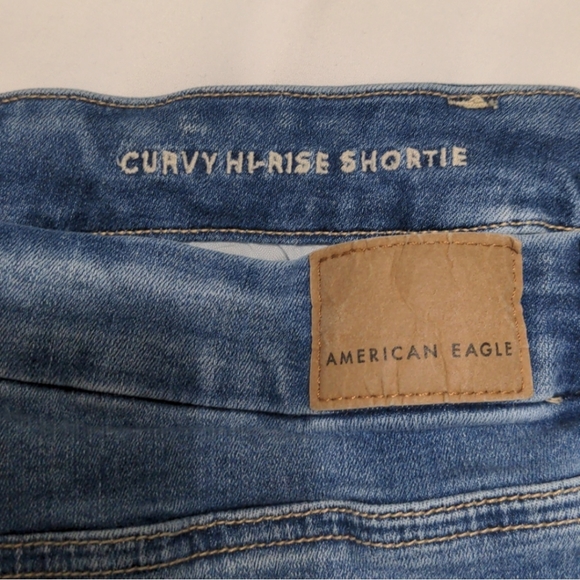 SOLD BUNDLE of 3 American Eagle Curvy Hi-Rise Shortie Shorts sz 14 - Picture 9 of 10